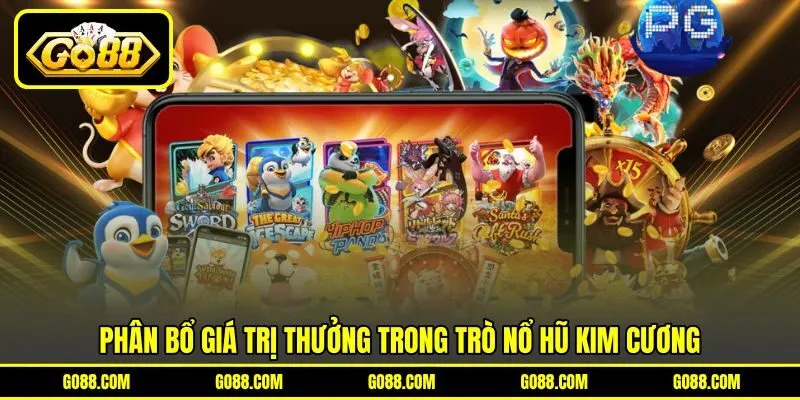 Phân bổ giá trị thưởng trong trò nổ hũ kim cương
